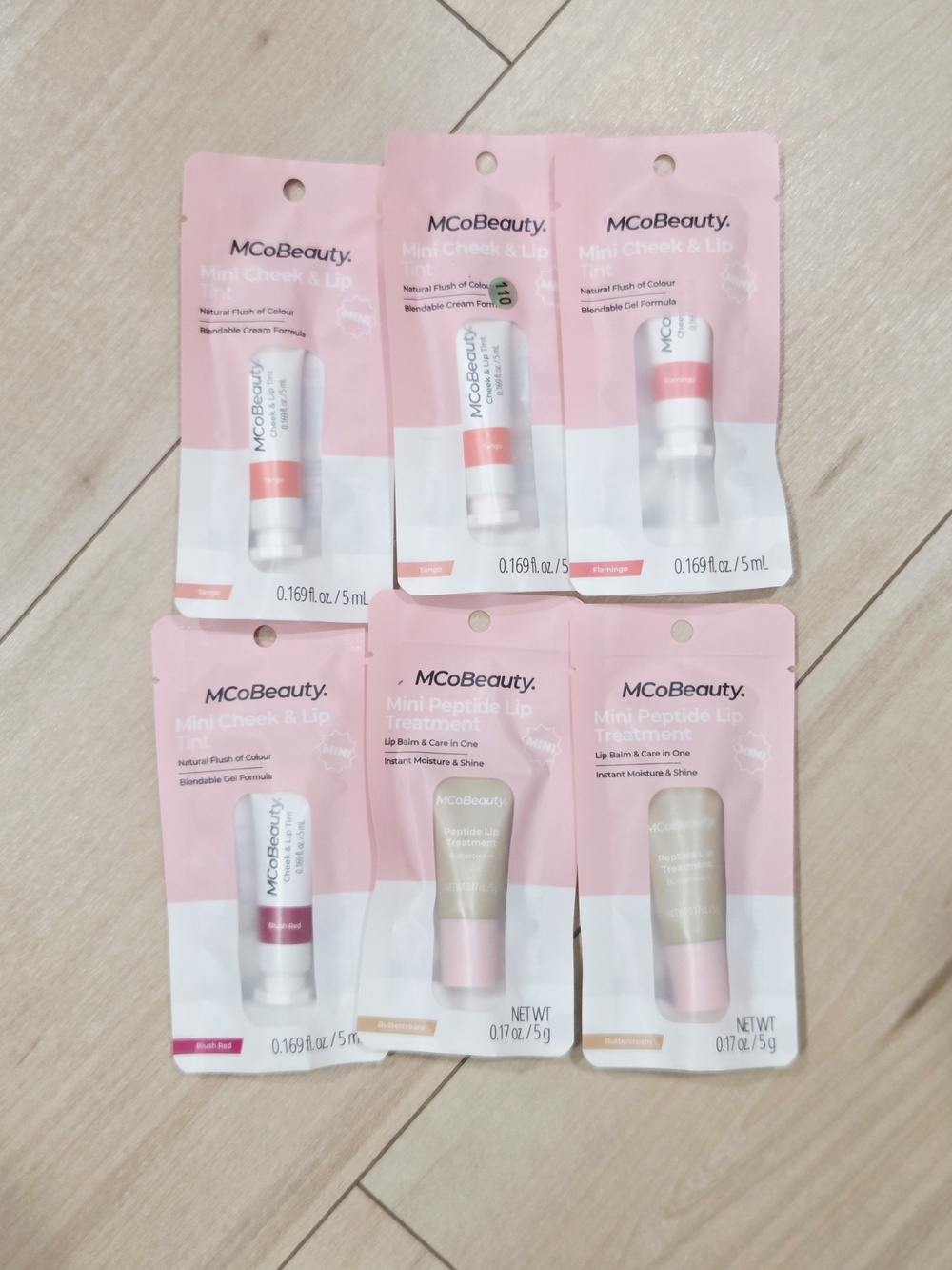 MCoBeauty Mini Cheek & Lip Tint - LipBalm Buttercream X6 Asst